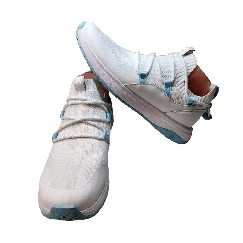 Nurture Restore Women's size 6.5 M Lace Up Comfort Sneakers White blue Shoes 304